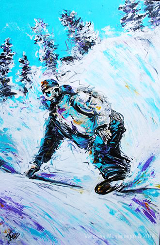 Snowboard painting