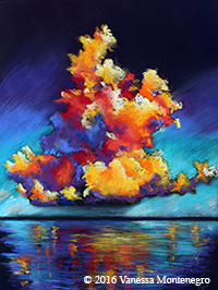 Monumental Cloud pastel painitng by Vanessa Montenegro